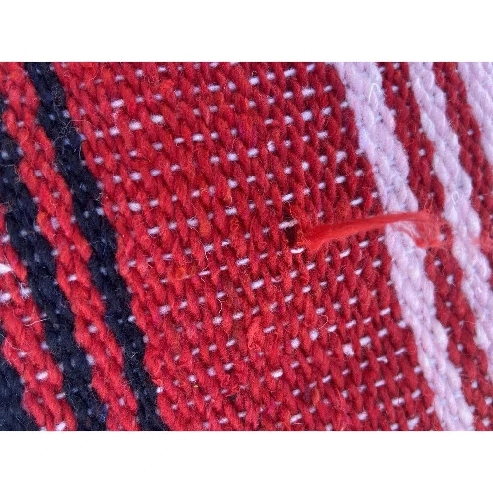 Mexican Serape Falsa Blanket Throw Southwestern Striped Fringe Yoga Boho 78x58